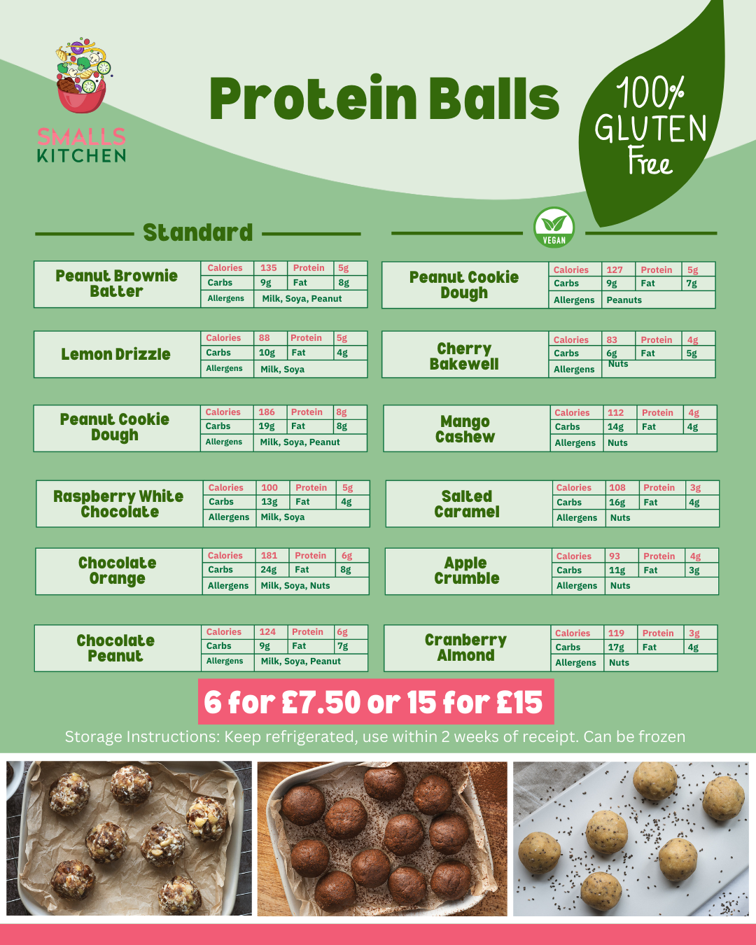 Protein Balls 6 for £7.50